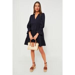 Tuckernuck Pomander Place Navy Poplin Kenzo Mini Dress Size Small
